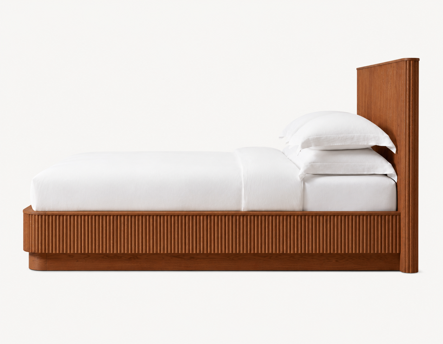 The Kannelur Platform Bed | Fluted Headboard