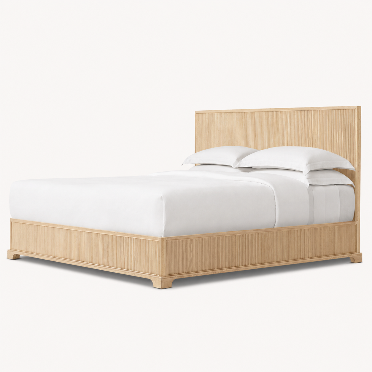 The Havre Reeded Panel Bed | Solid European Oak