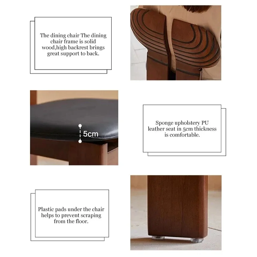 Africa Chair Tobia Afra Scarpa Designer Wood Chairs for Living Room Dining