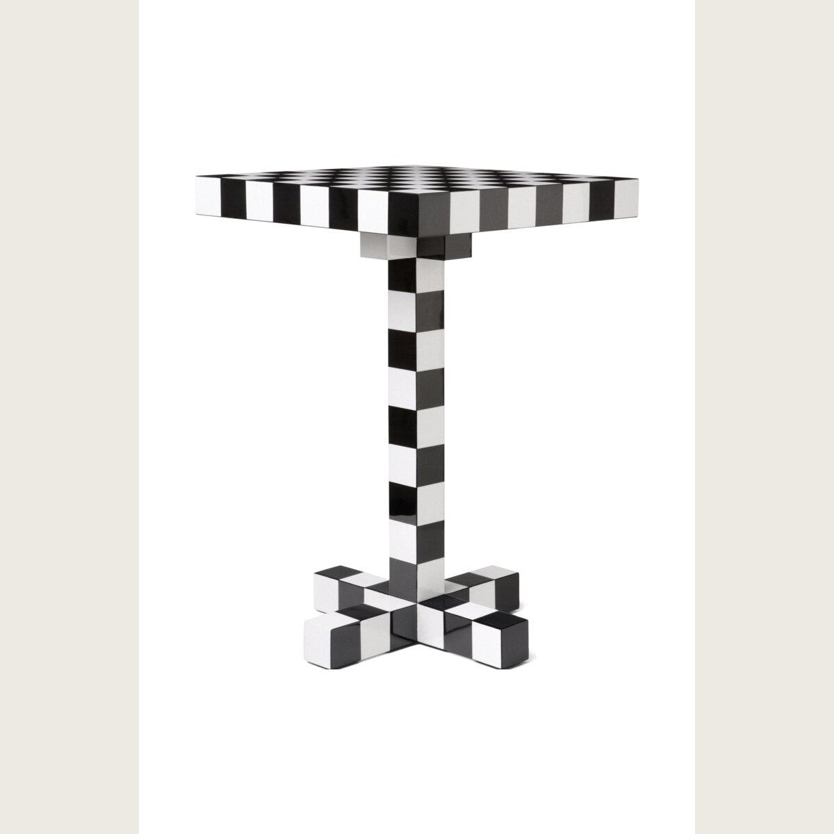 Black and White Chess Accent Table for Modern Interiors | Art Deco Homes