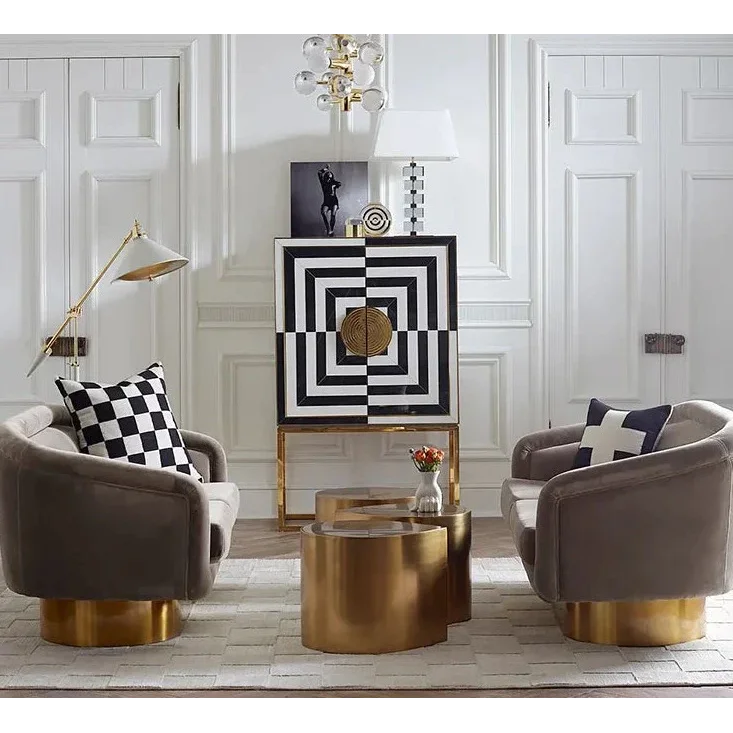Black and White Geometric Furniture | Eclectic Interior Design