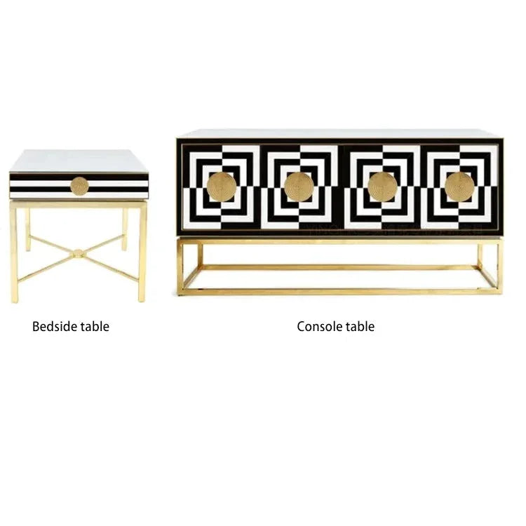 Black and White Geometric Furniture | Eclectic Interior Design