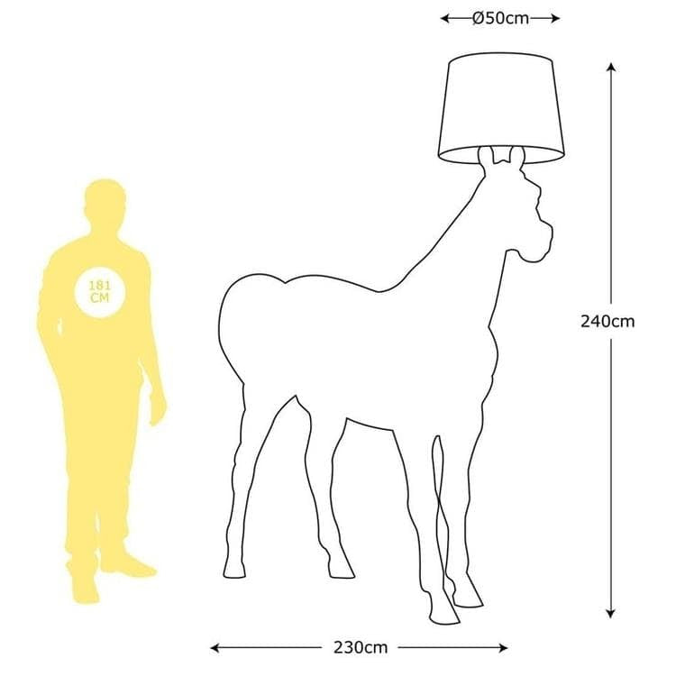 Black Horse Floor Lamp | Sculpture Lamps for Luxury Interiors