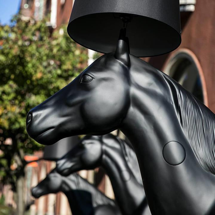 Black Horse Floor Lamp | Sculpture Lamps for Luxury Interiors