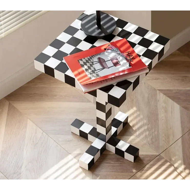 Black and White Chess Accent Table for Modern Interiors | Art Deco Homes