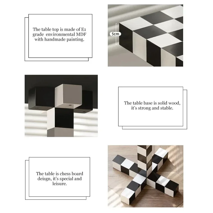 Black and White Chess Accent Table for Modern Interiors | Art Deco Homes