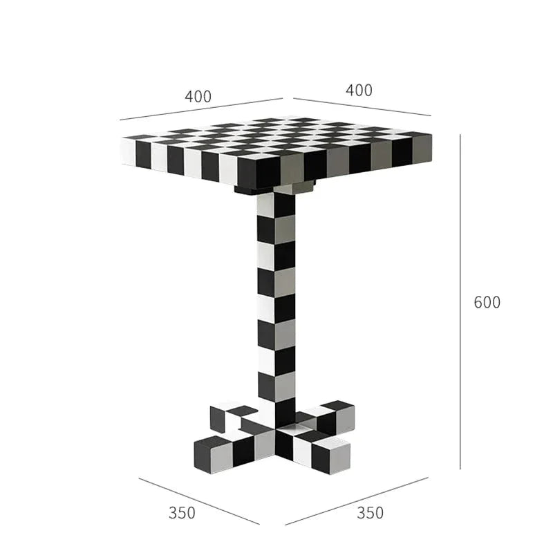 Black and White Chess Accent Table for Modern Interiors | Art Deco Homes