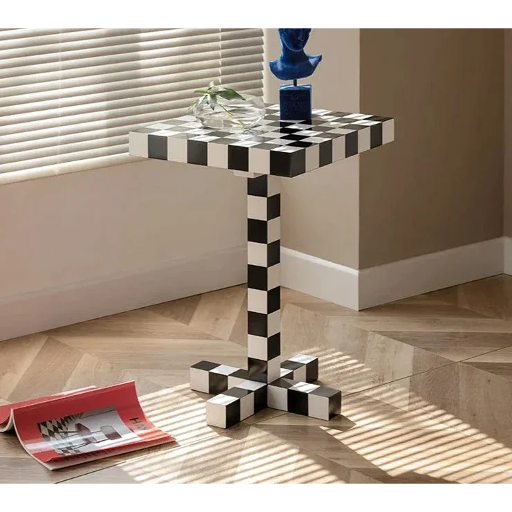 Black and White Chess Accent Table for Modern Interiors | Art Deco Homes