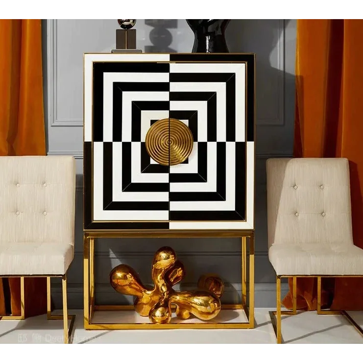 Black and White Geometric Furniture | Eclectic Interior Design
