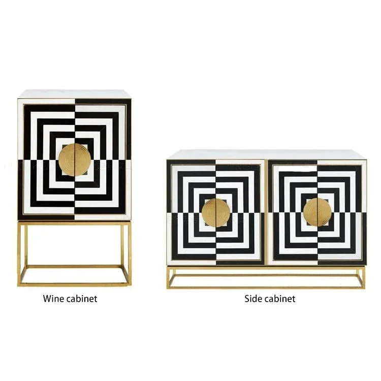 Black and White Geometric Furniture | Eclectic Interior Design