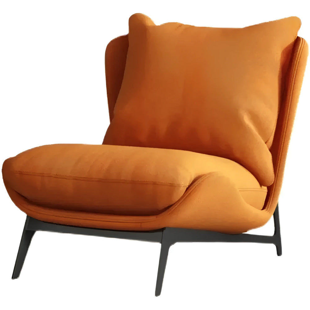 Contemporary Leather Accent Chair with Metal Frame | Luxury Interiors