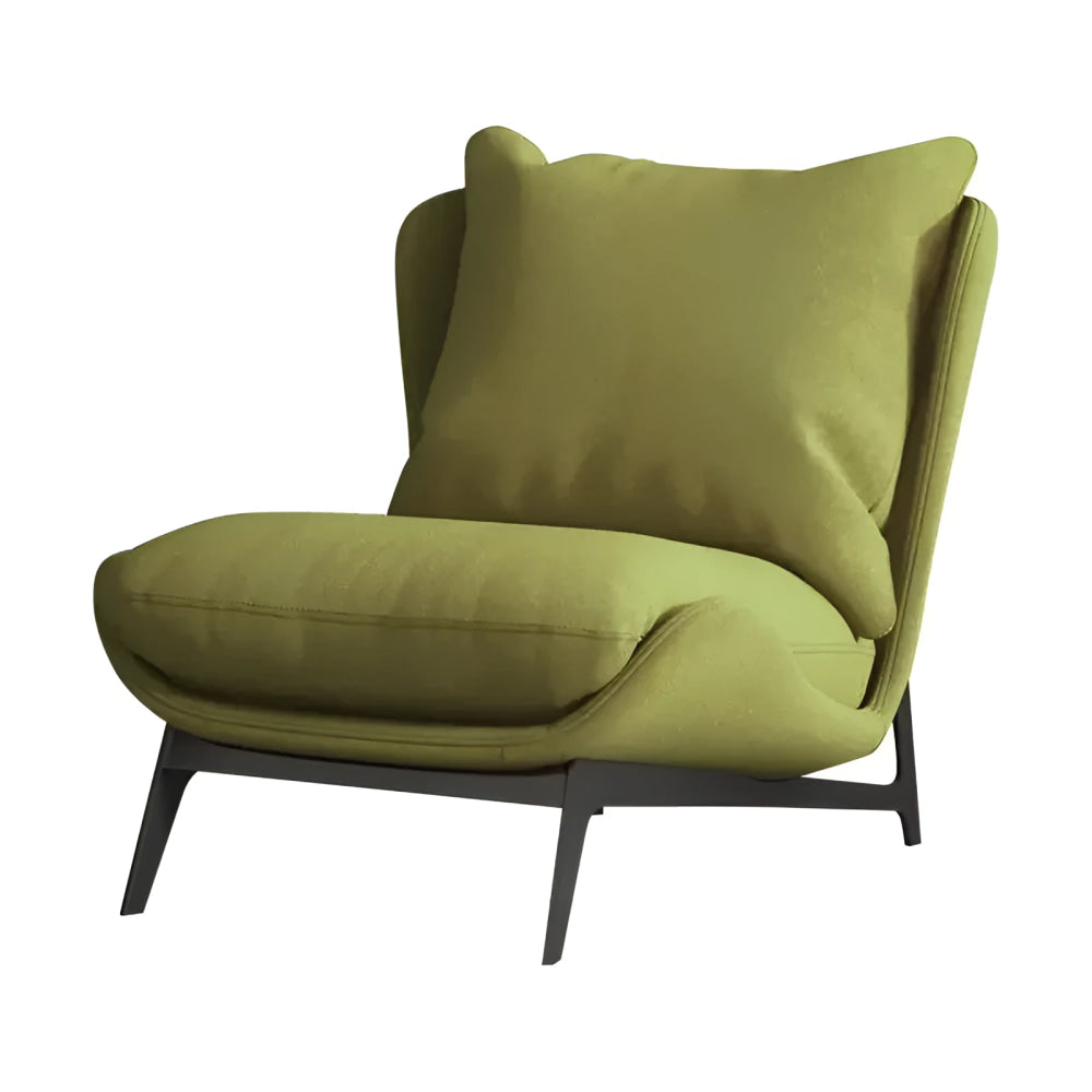 Contemporary Leather Accent Chair with Metal Frame | Luxury Interiors