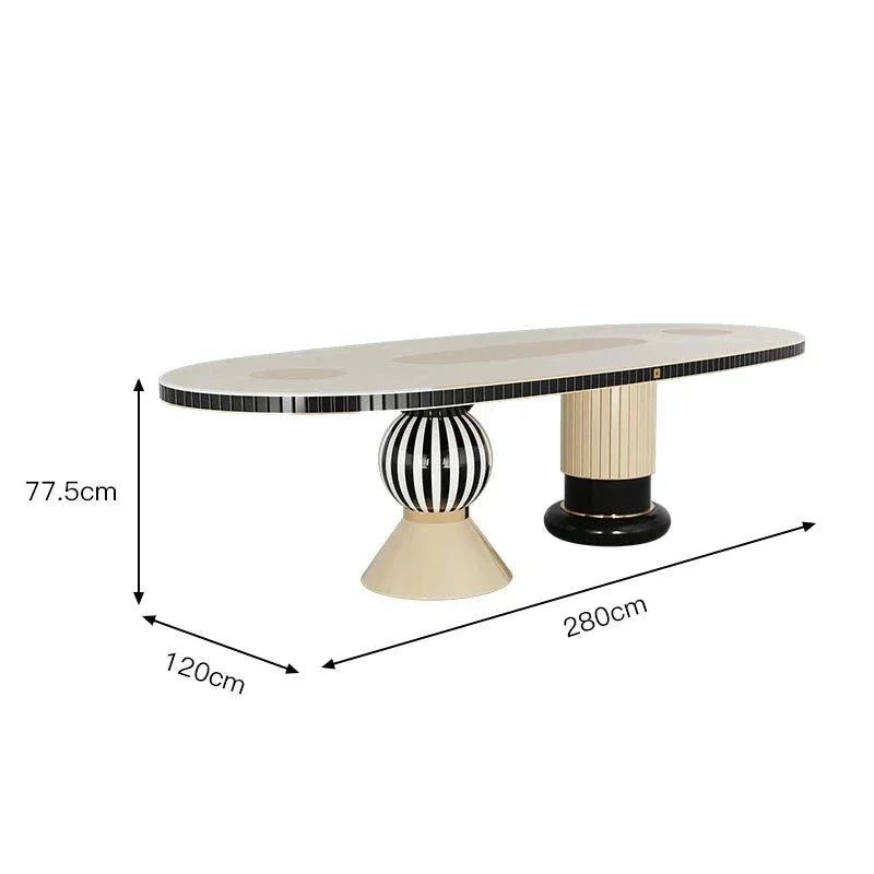 Contemporary Sculptural Dining Table – Bold Art Deco Interiors
