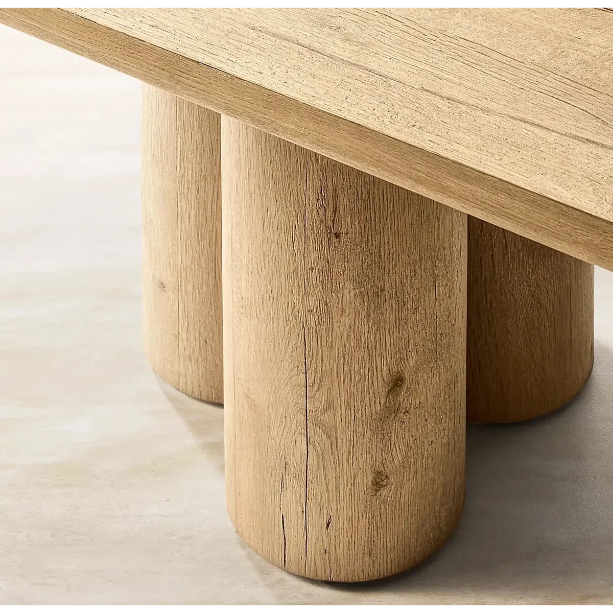 Cylinder Round Dining Table for Modern Luxury Room | Japandi Decor