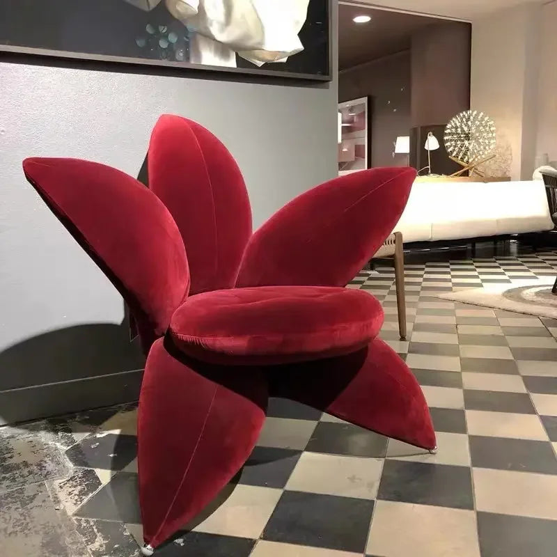 Flower Velvet Lounge Chair | Luxury Interiors | Available in Many Colors
