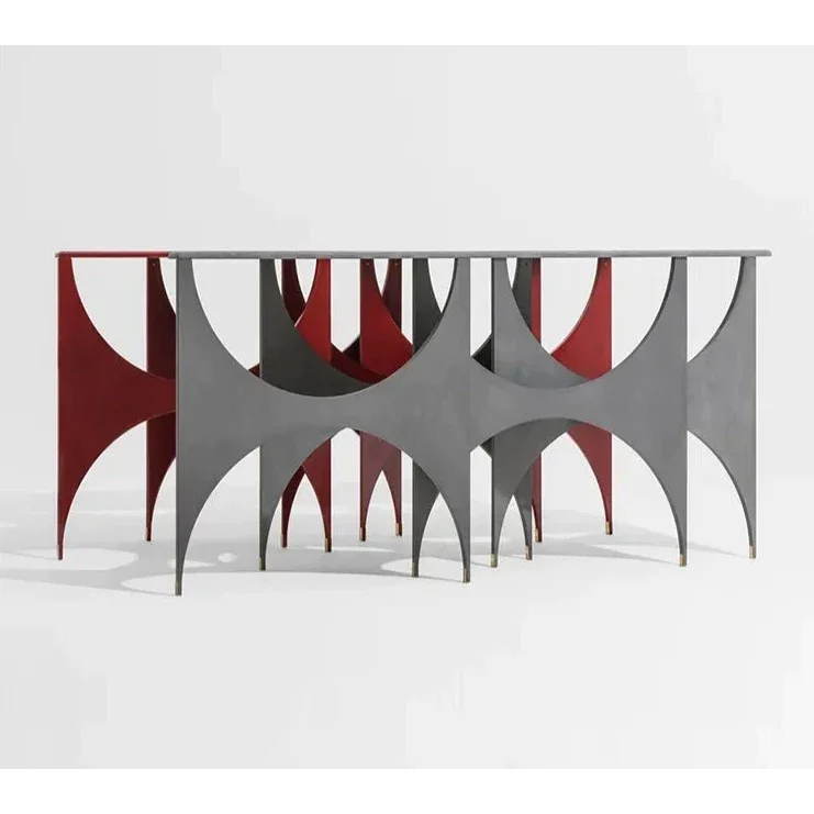 Geometric Console Table with Bold Architectural Design | Eclectic Interiors