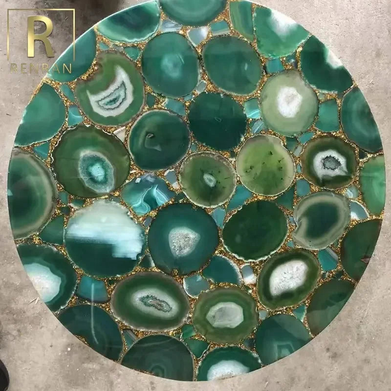 Green Agate Side Table | Luxury Interiors