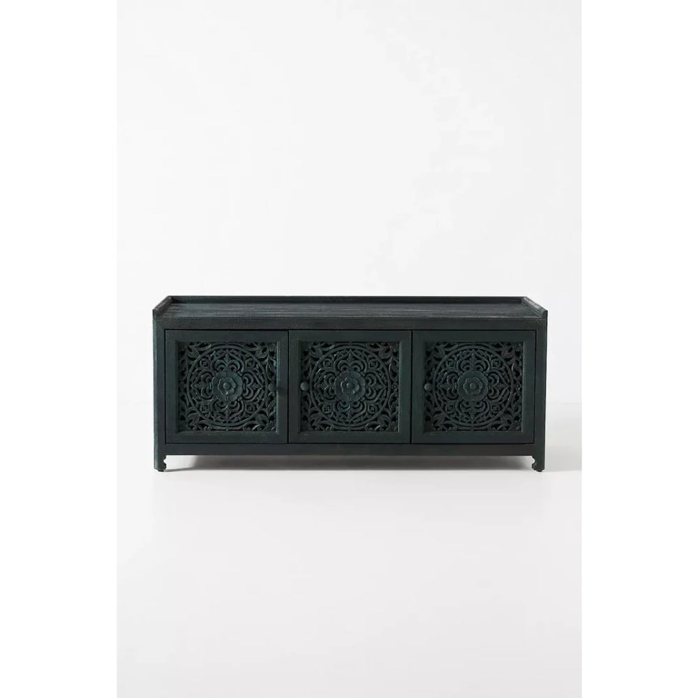 Hand-carved Black Wooden Cabinet Collection for Luxurious Interiors