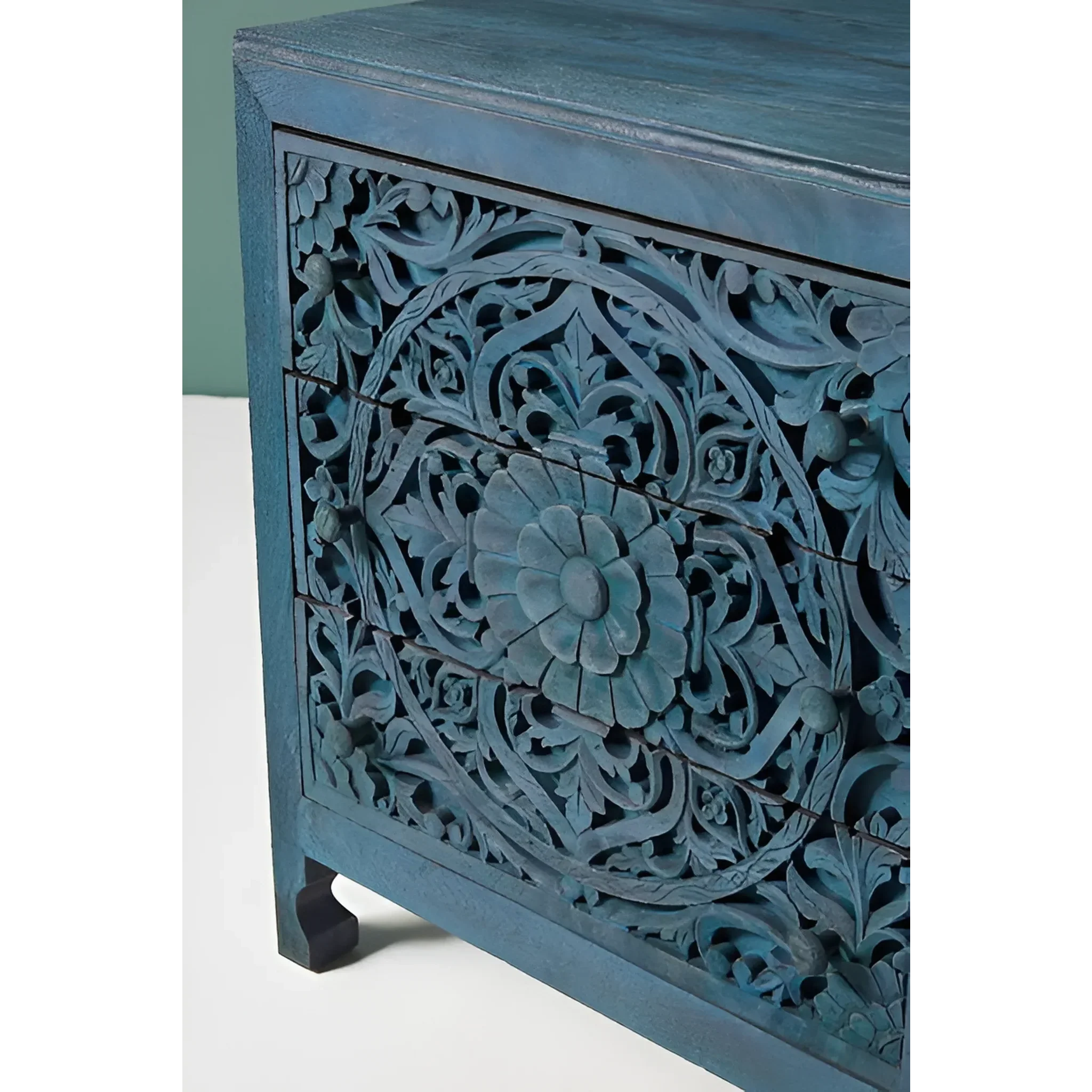 Hand-carved Black Wooden Cabinet Collection for Luxurious Interiors