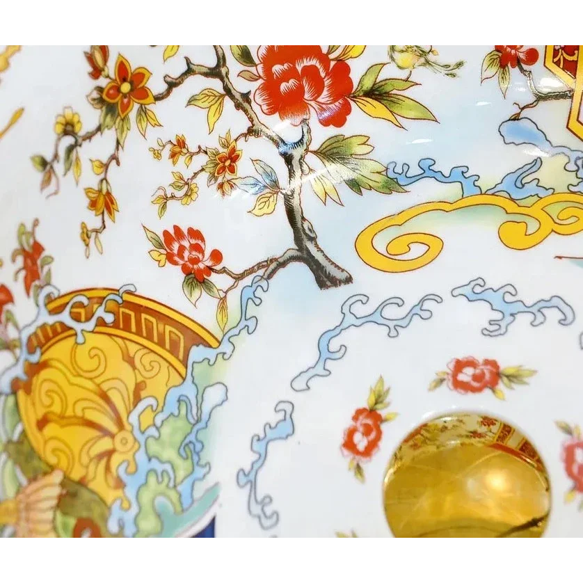 Hand-painted Ceramic Vessel Sink with Floral and Oriental Patterns | Luxury Bathrooms