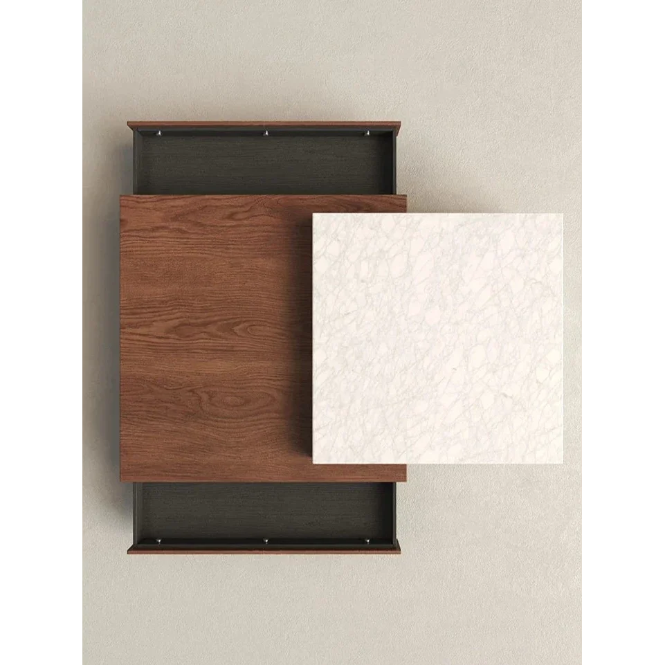 Japandi Coffee Table | Modern Minimalist Wood and Marble