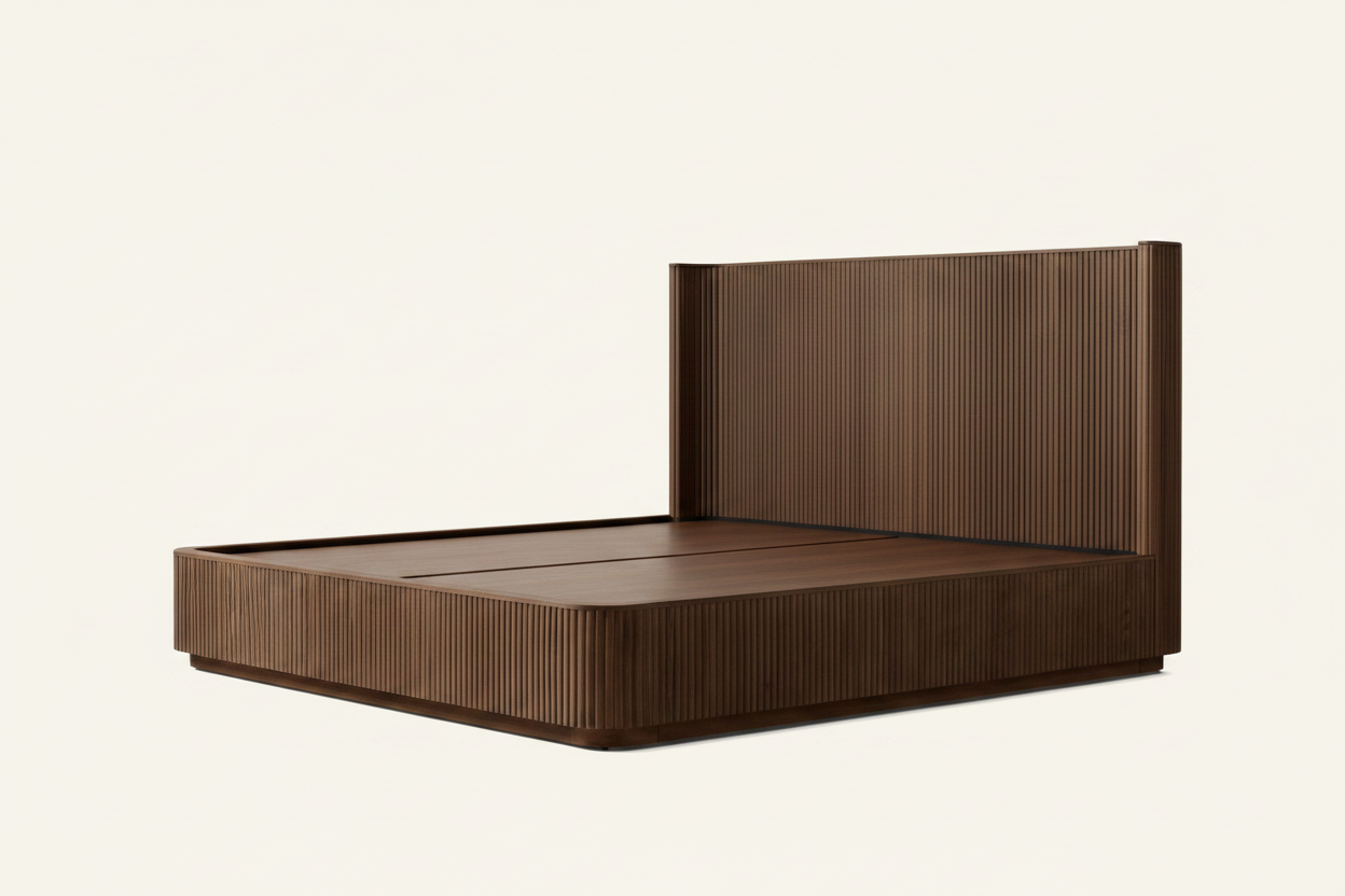 LETTO CON STRUTTURA ORBITALE IN LEGNO MASSELLO | HLMPGH01