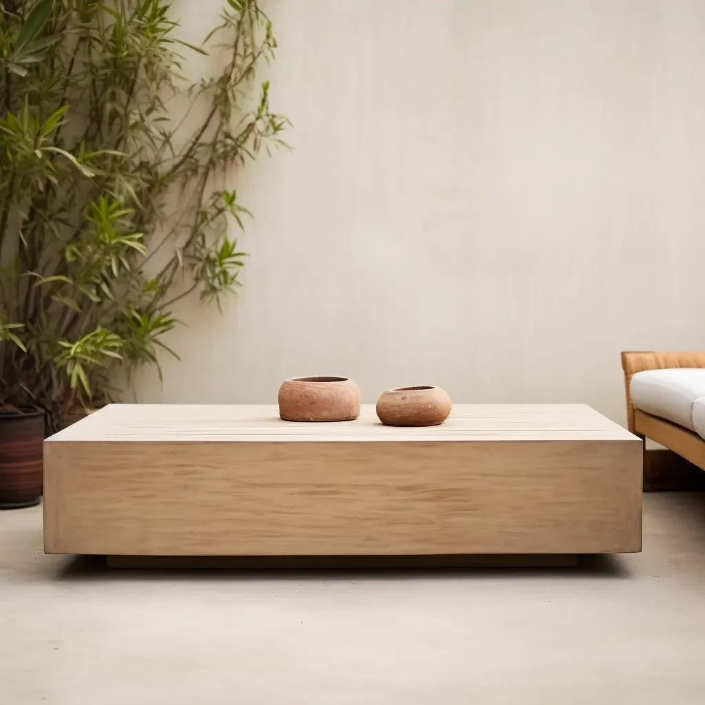 Minimalist Solid Wood Coffee Table for Living Room | Modern Minimalism