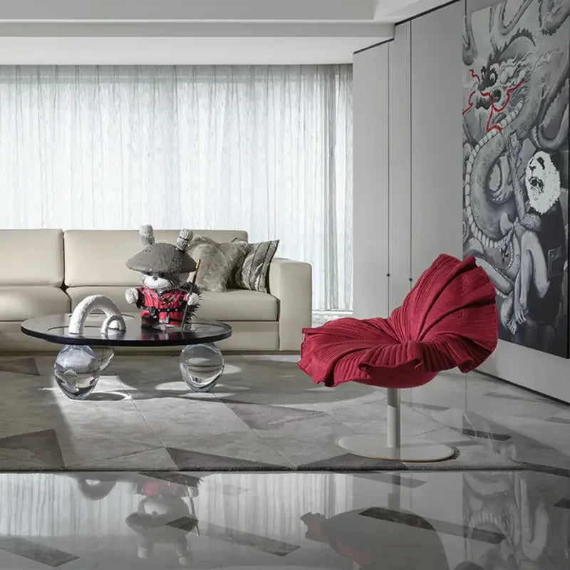 Modern Accent Chair - Flower Design Unique Statement Living Room Furniture | Luxury Interiors