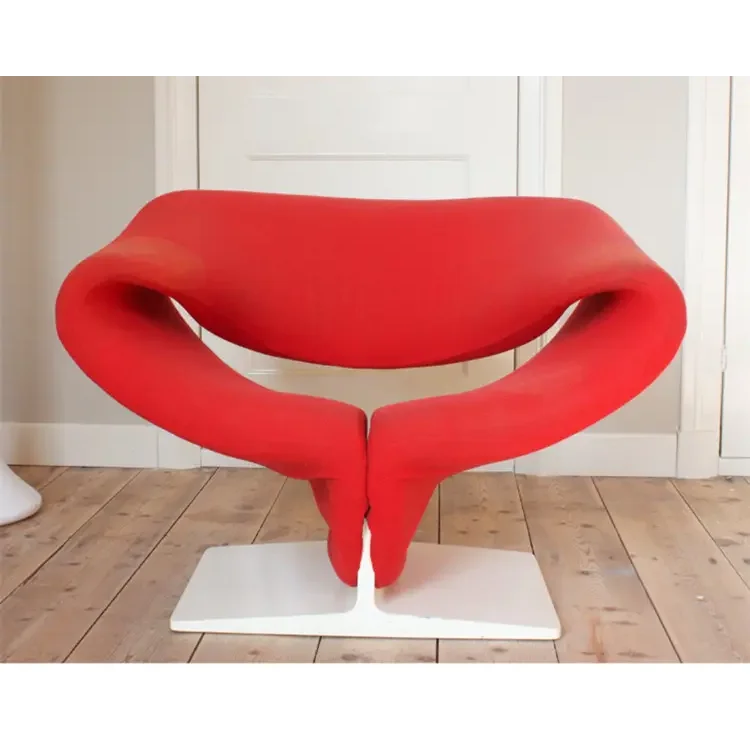 Modern Sculptural Accent Chair and Ottoman | Luxury Interiors