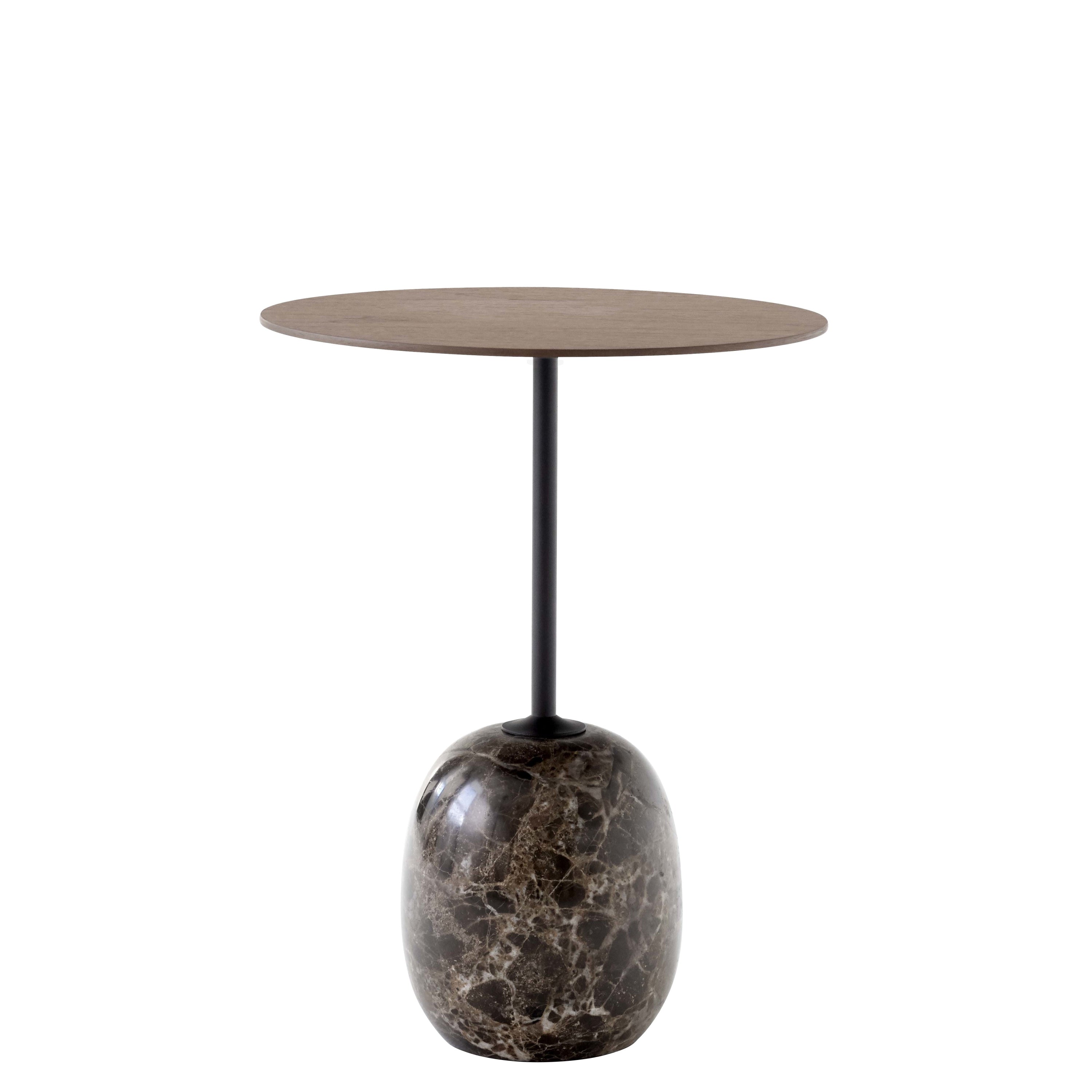 Modern Marble Side Table with Minimalist Black Top | Luxury Interiors