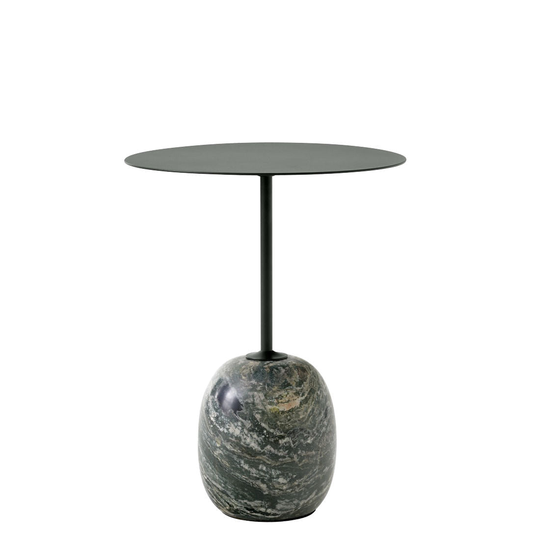 Modern Marble Side Table with Minimalist Black Top | Luxury Interiors