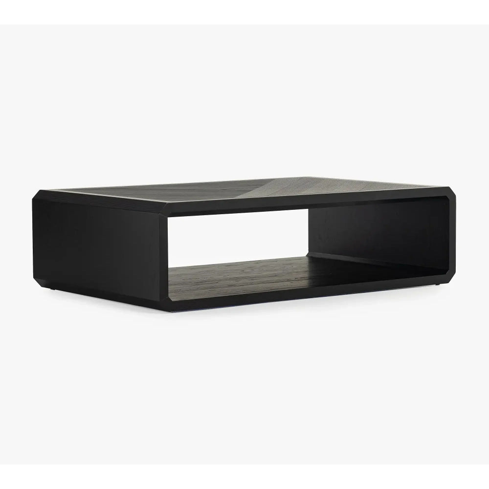 Modern Minimalist Wooden Coffee Table – Rectangular Design with Open shelf storage | Japandi Living Room