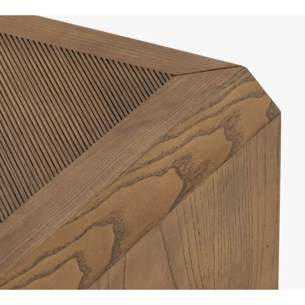 Modern Minimalist Wooden Coffee Table – Rectangular Design with Open shelf storage | Japandi Living Room