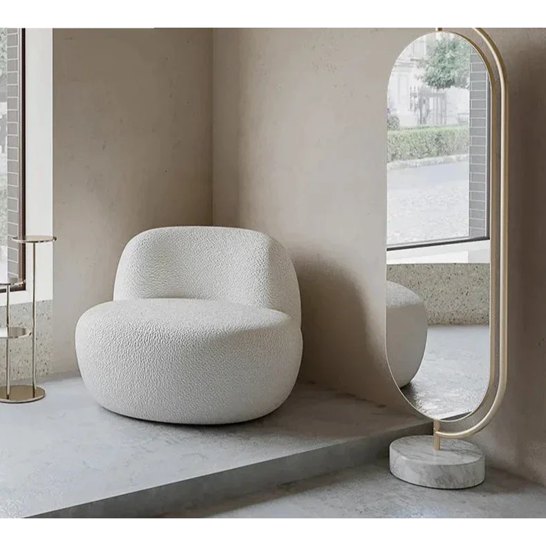 Modern Oval Floor Mirror with Marble Base | Luxury Interiors