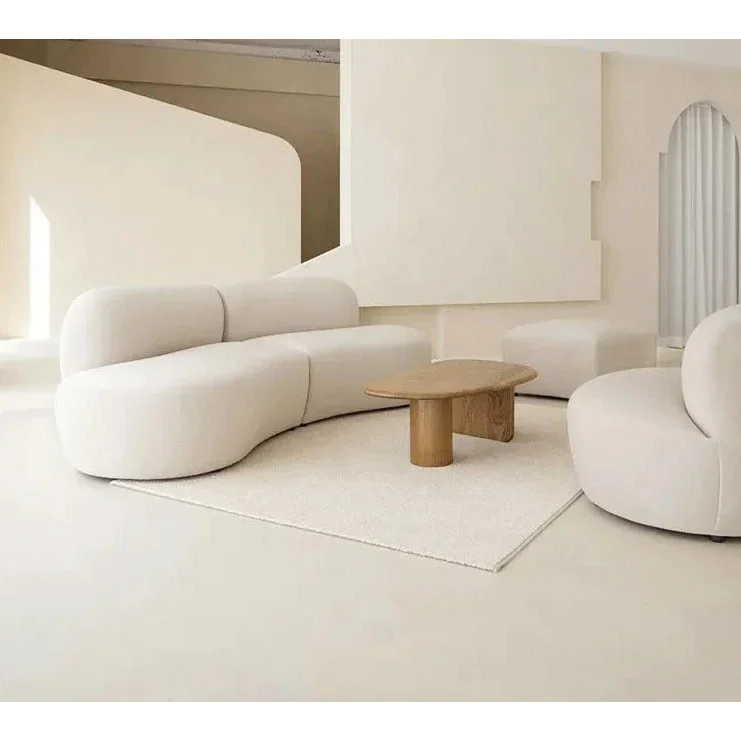 Modern Oval Wood Coffee Table with Minimalist Design