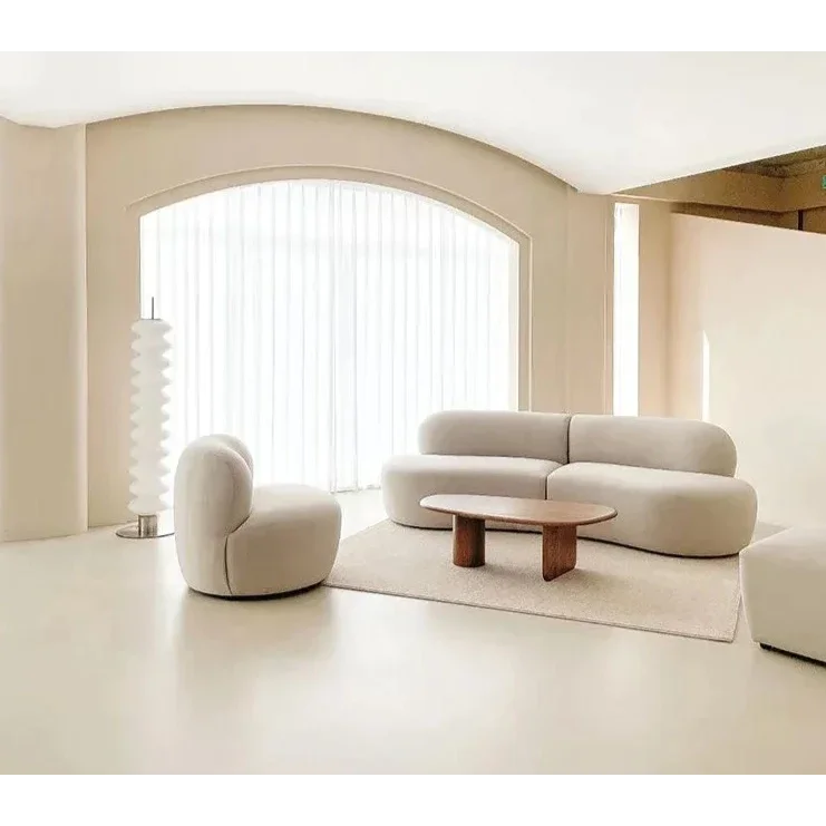 Modern Oval Wood Coffee Table with Minimalist Design