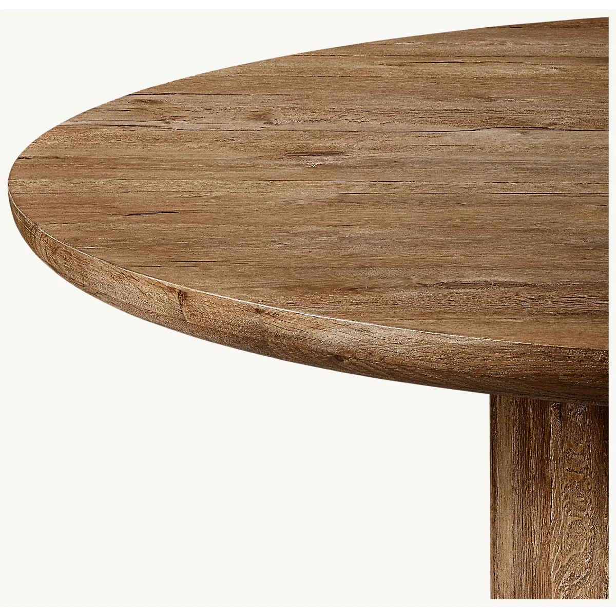 Modern Round Solid Wood Dining Table – Minimalist Walnut Design With pedestal base