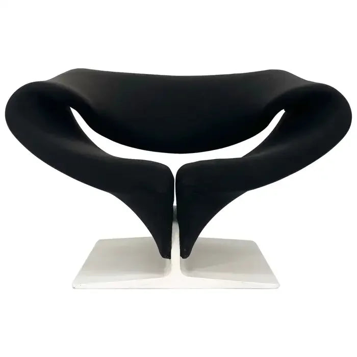 Modern Sculptural Accent Chair and Ottoman | Luxury Interiors