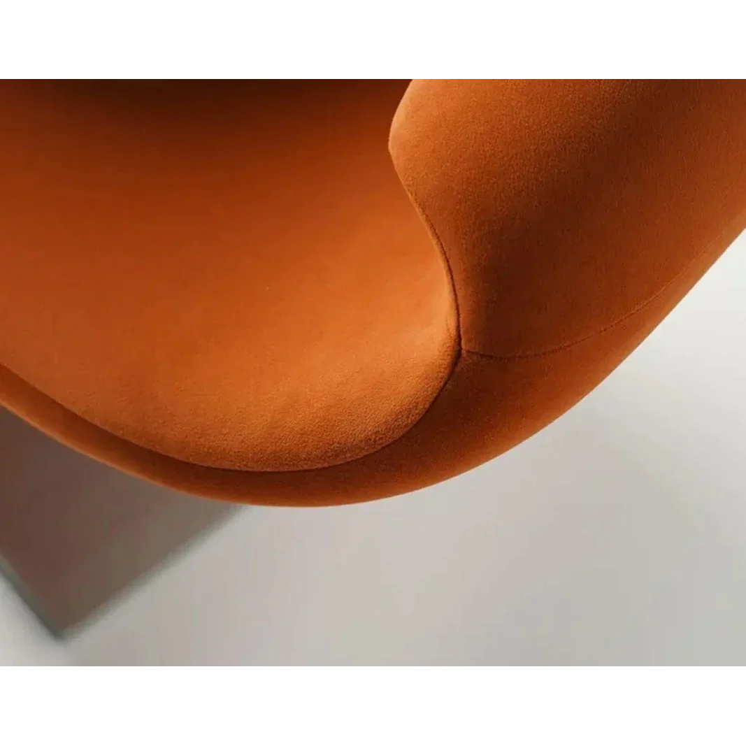 Modern Sculptural Accent Chair and Ottoman | Luxury Interiors