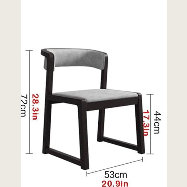 Modern Walnut & Leather Dining Chair – Sleek Contoured Design for Stylish Rooms Offices