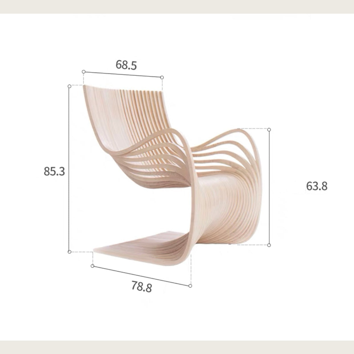 Modern Sculptural Wooden Lounge Chair | Japandi Interiors