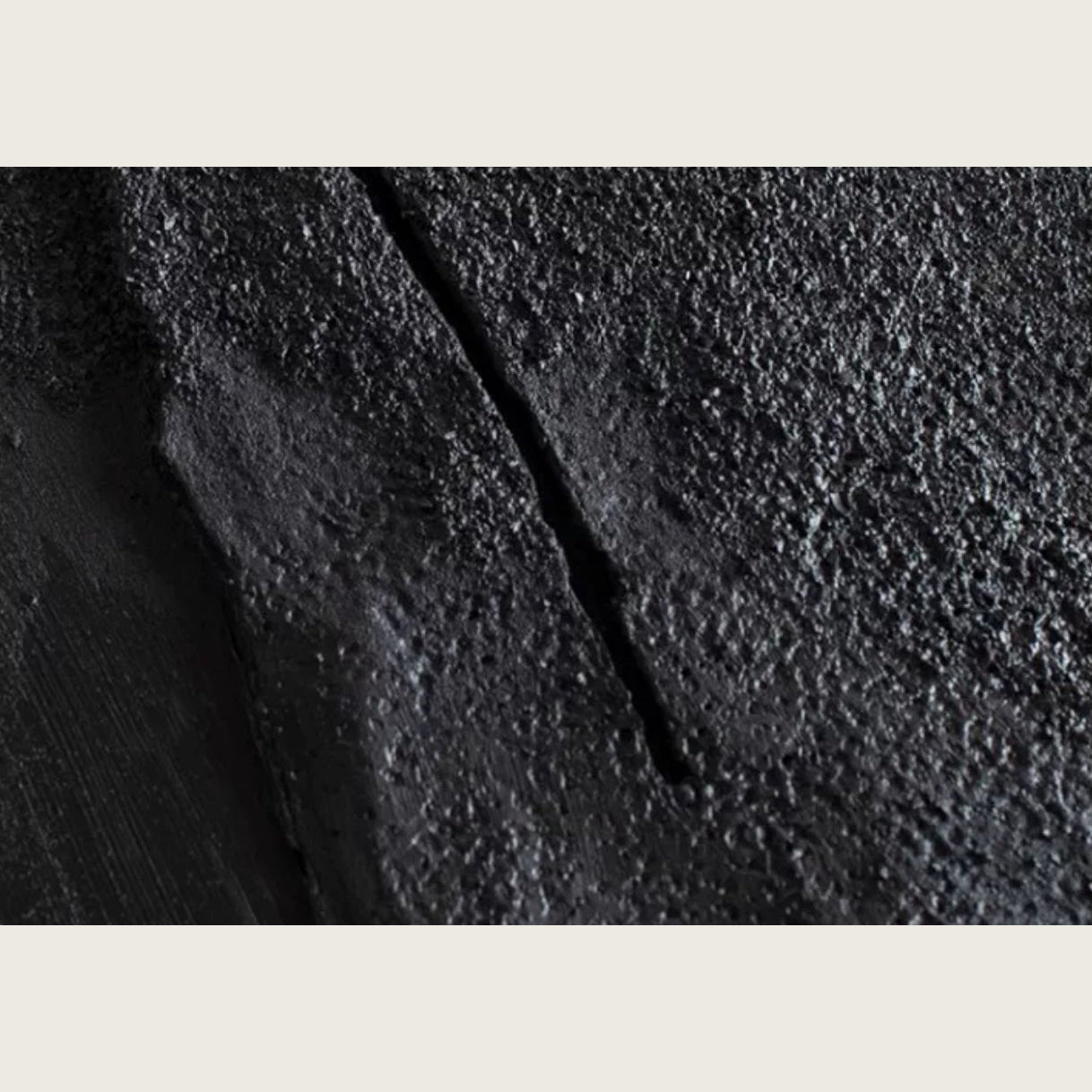 Obsidian Black Sandstone Modern Textured Wall Art 2-piece Abstract Canvas Panels for Living Room or Dining