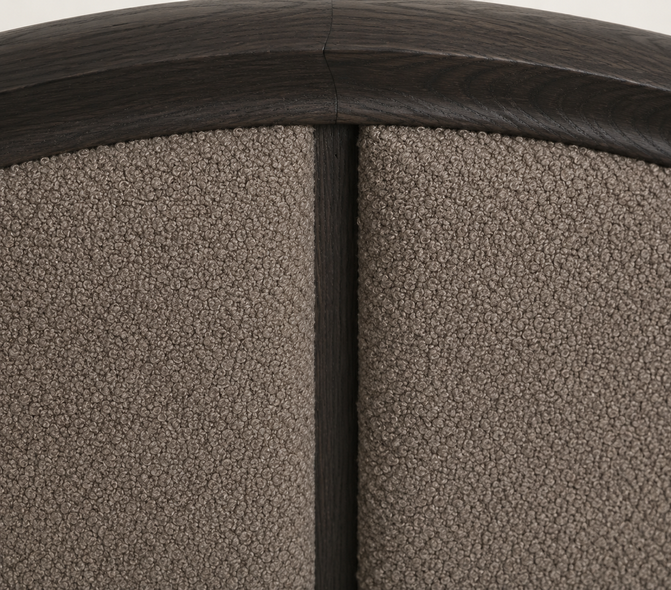 The Solstice Arched Bed | Mushroom Wool Upholstered Wood Bed | HLMHS886