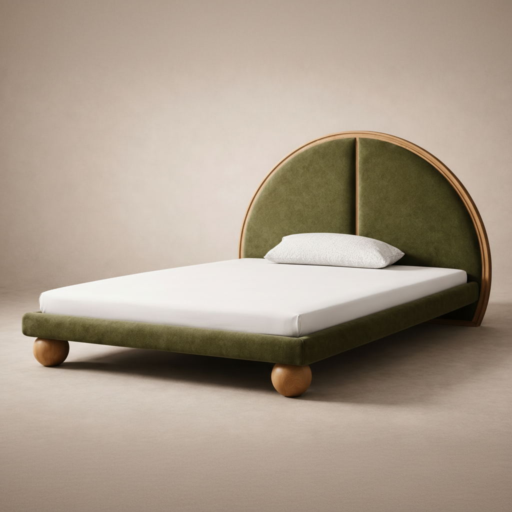 现代软包床头板床架