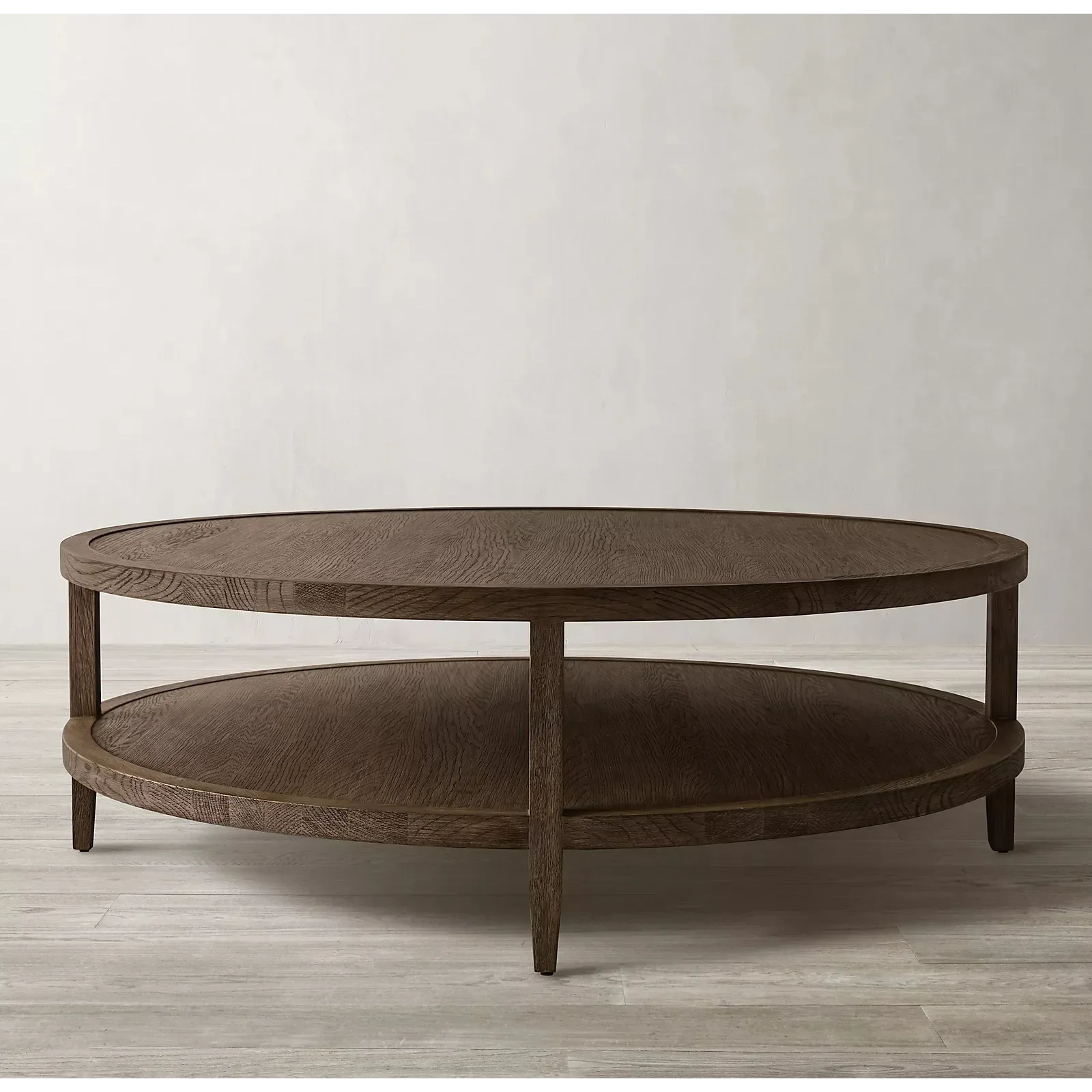 Orbit Round Coffee Table with Dual-tier Design – Modern Wooden Circular Accent For living rooms