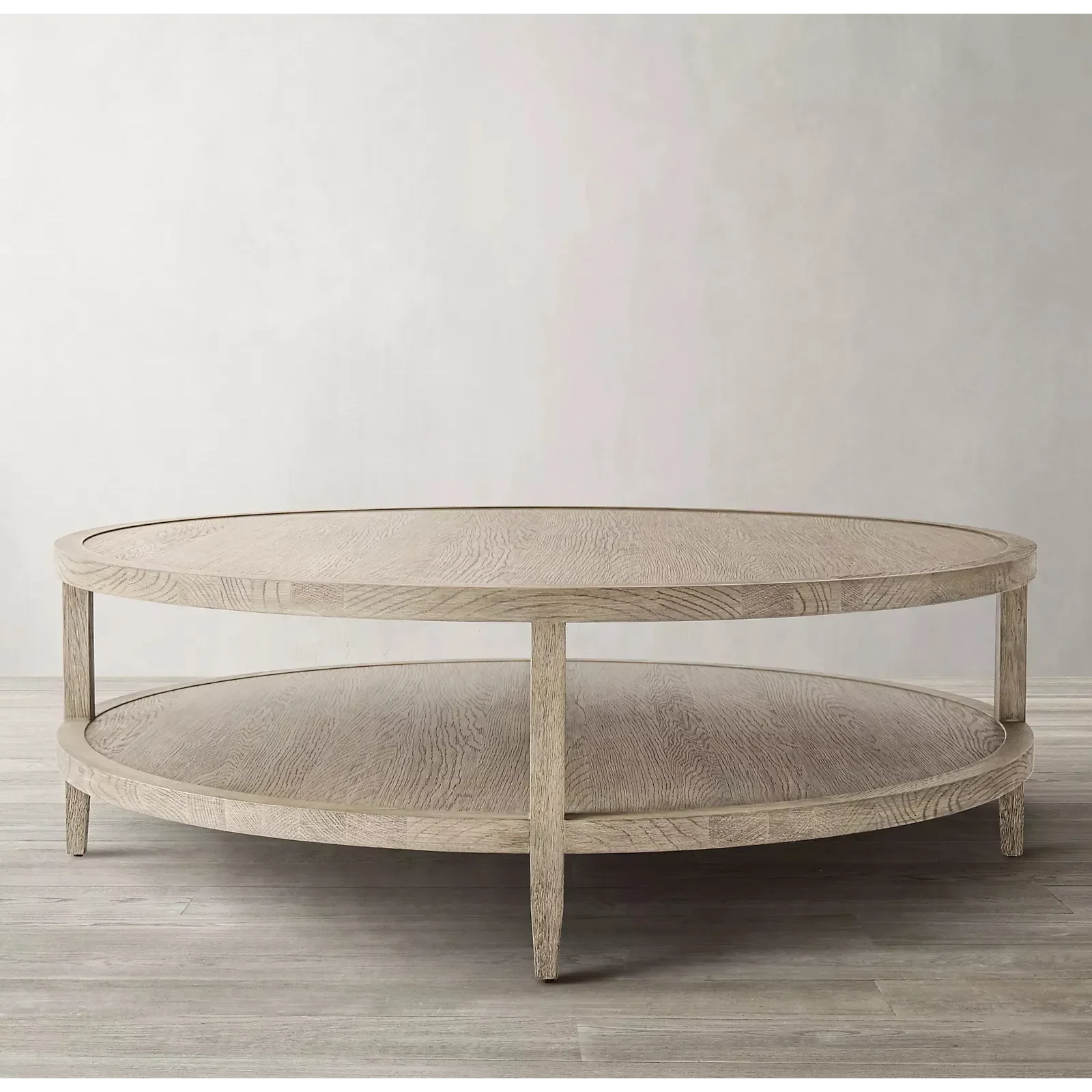 Orbit Round Coffee Table with Dual-tier Design – Modern Wooden Circular Accent For living rooms