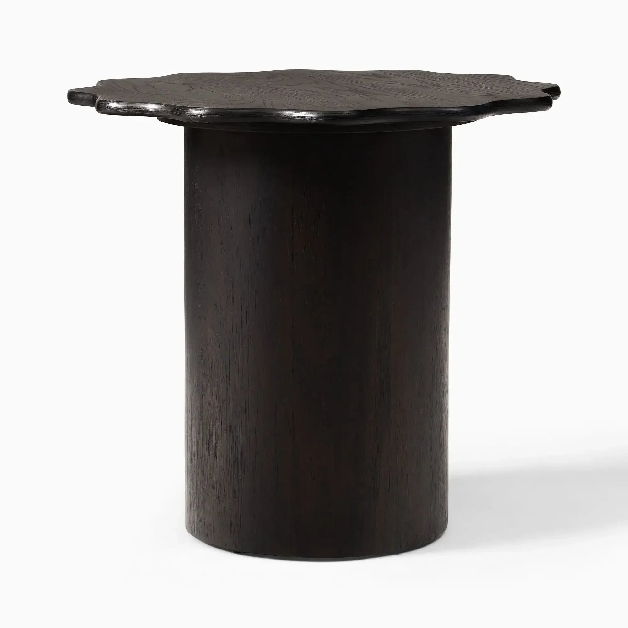 Wavy Edge Wooden Side Table – Organic Minimalist Accent | Japandi Interiors