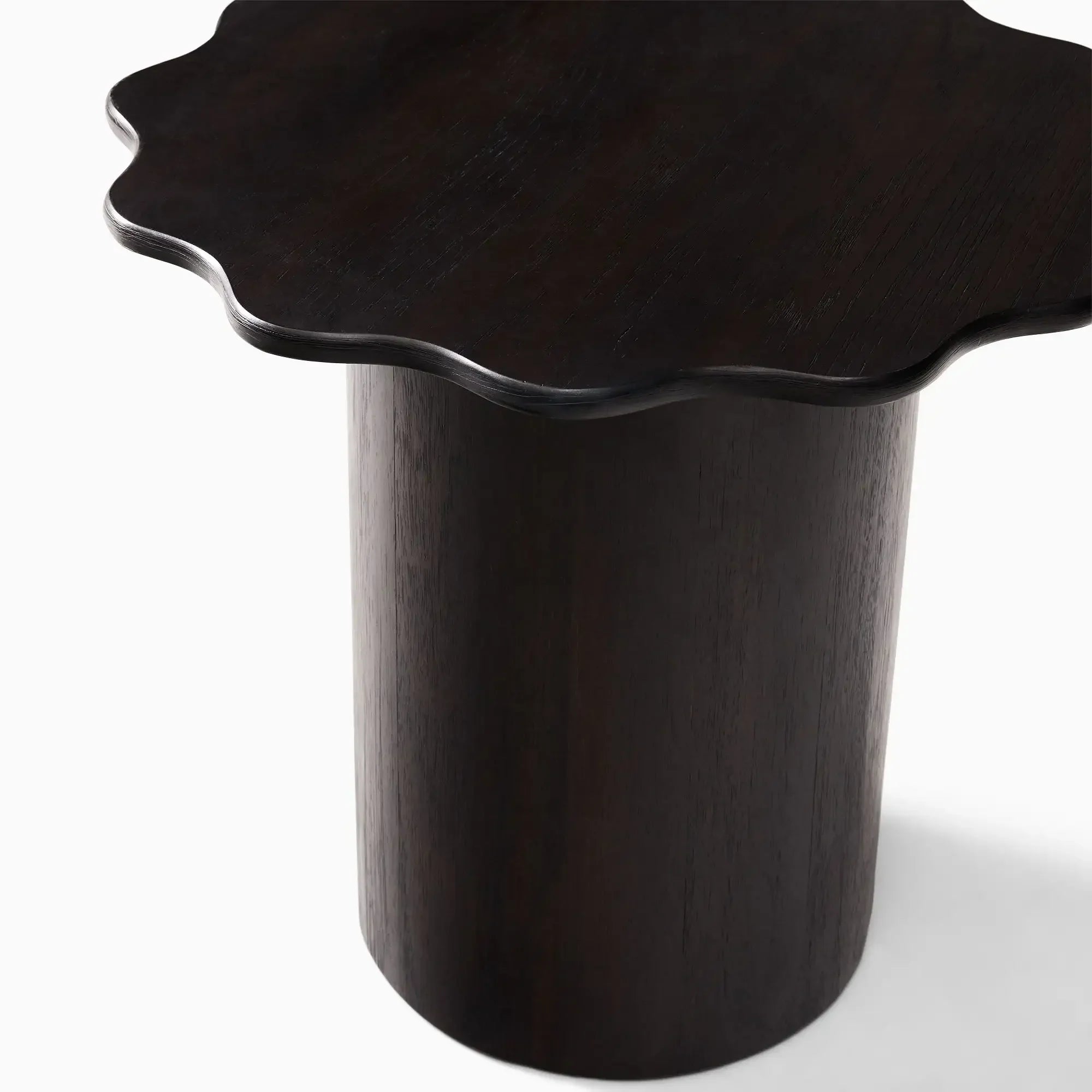 Wavy Edge Wooden Side Table – Organic Minimalist Accent | Japandi Interiors