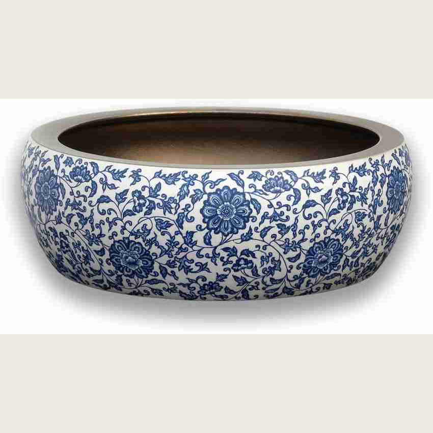 Rustic Floral Ceramic Vessel Sink | Luxury Bathrooms