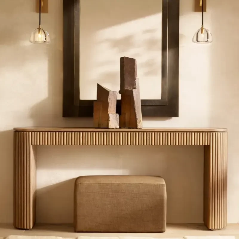 Sculptural Wooden Console Table – Contemporary Designer Furniture for Refined Interiors